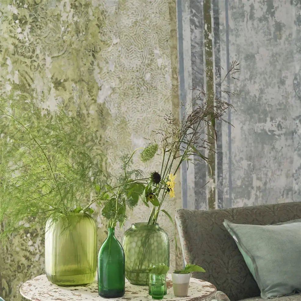 La Rotonda Scene 2 Wallpaper - Olive - Designers Guild - PDG1096/01 - Premier Wallcovering