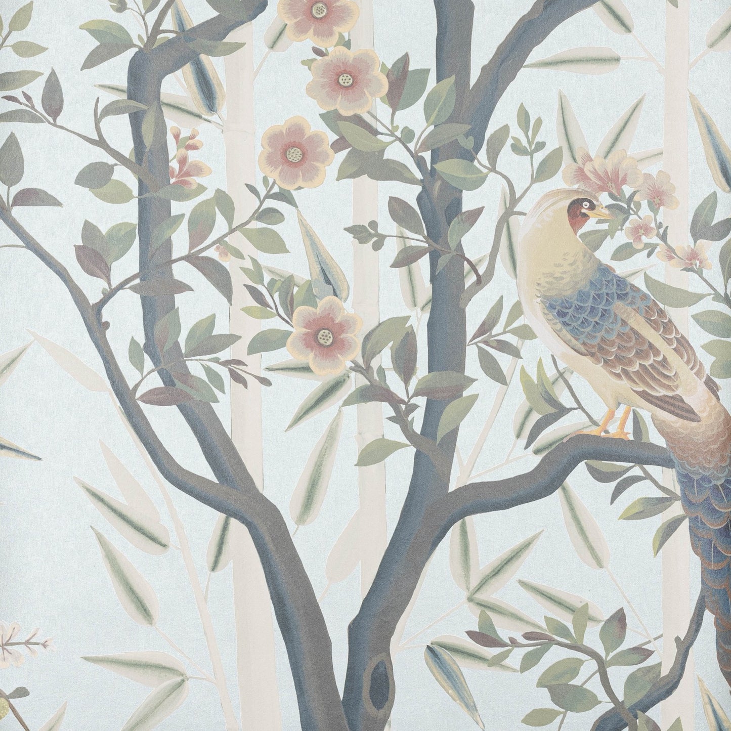 La Voliere Wallpaper - Aqua - Manuel Canovas - 03128-02 - Premier Wallcovering