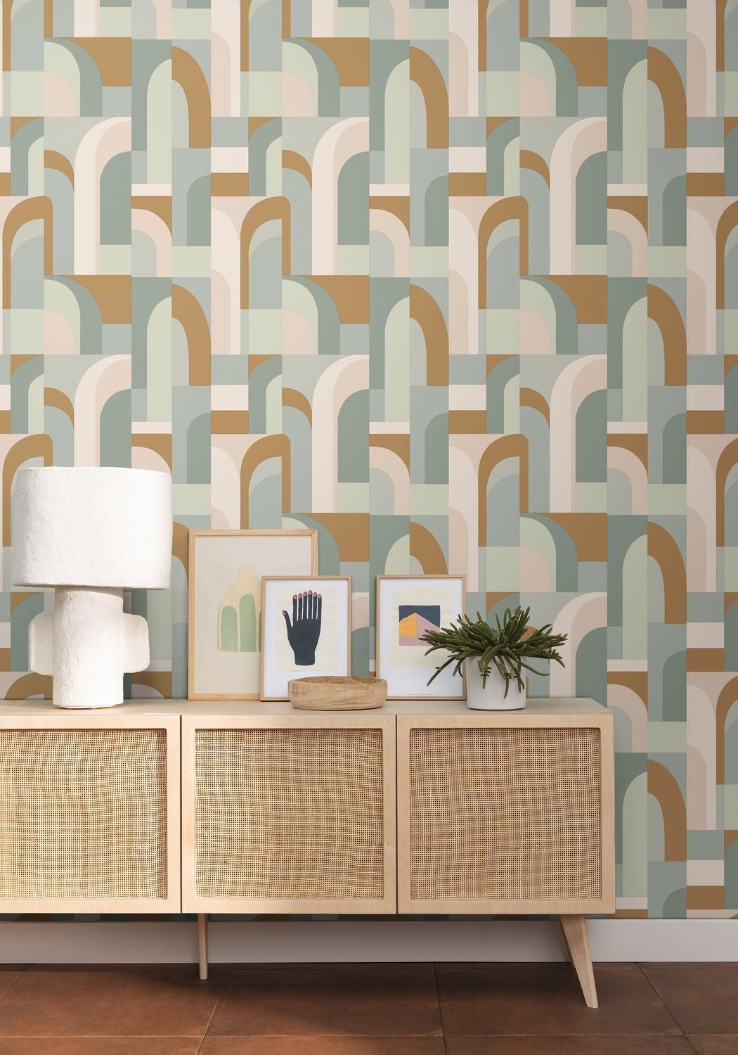 Labyrinth Doors Wallpaper - Amande - Caselio - 102087026 - Premier Wallcovering