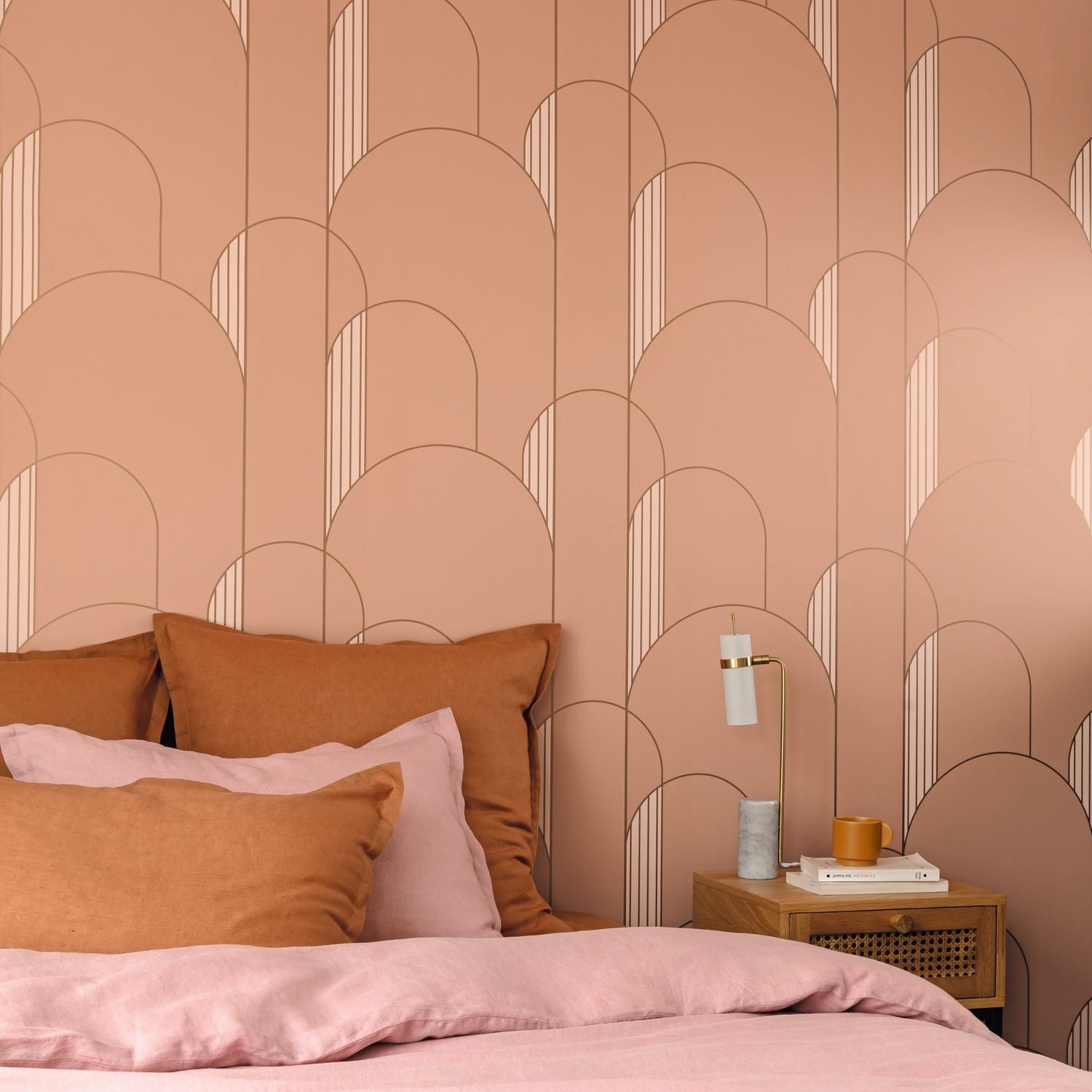 Labyrinth High Walls Wallpaper - Terracotta Cuivre - Caselio - 102114044 - Premier Wallcovering