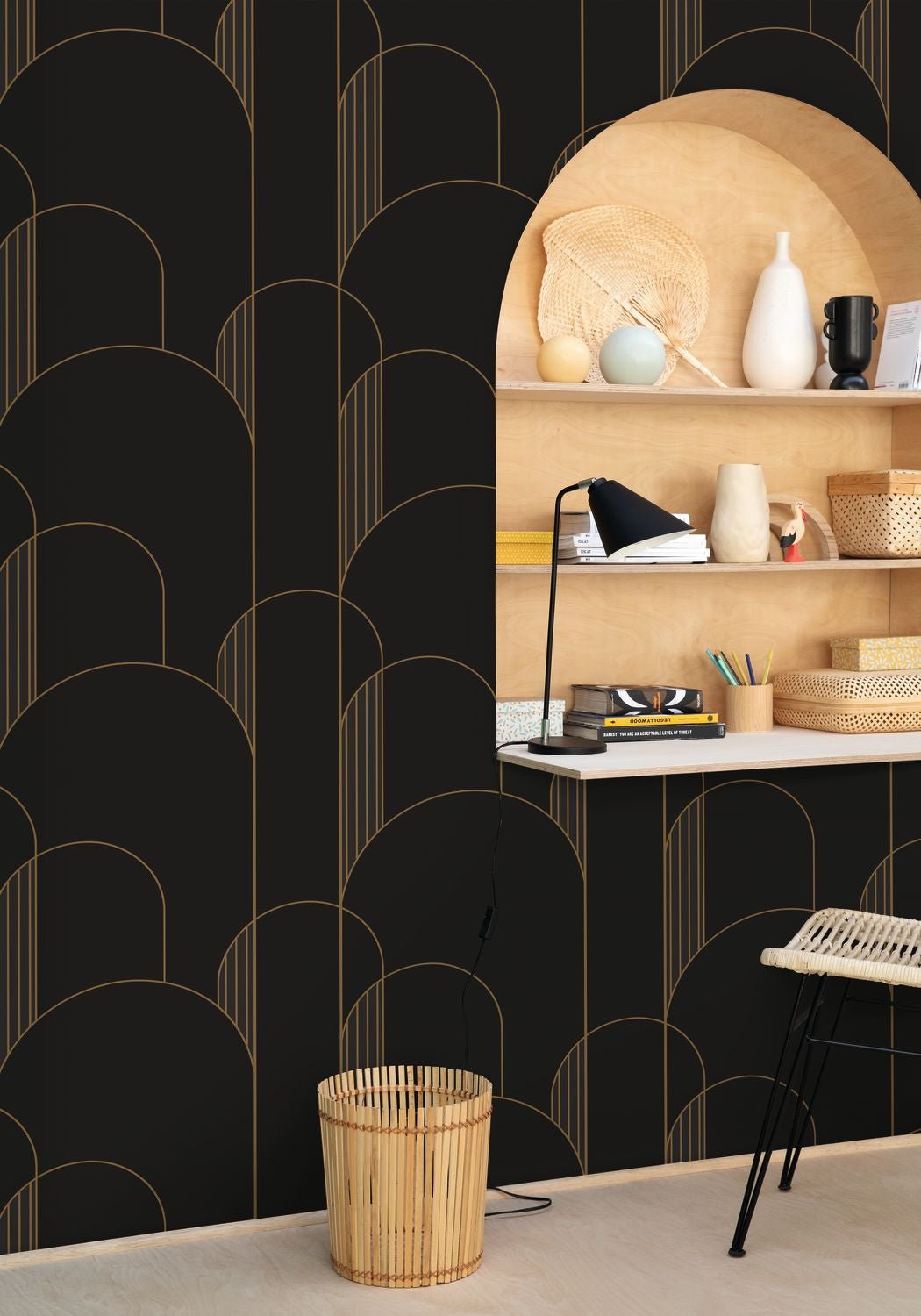 Labyrinth High Walls Wallpaper - Noir - Caselio - 102119022 - Premier Wallcovering