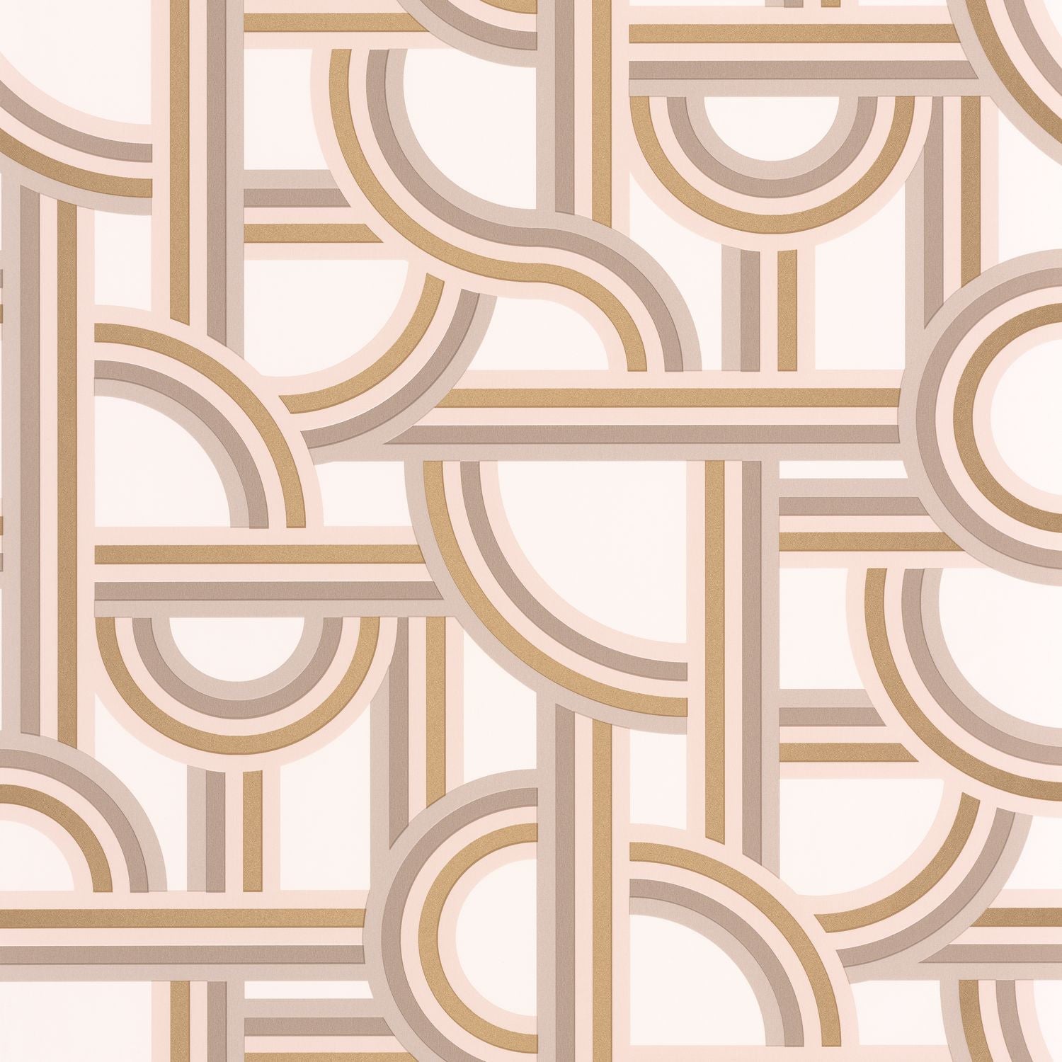 Labyrinth Impass Wallpaper - Beige - Caselio - 102121020 - Premier Wallcovering