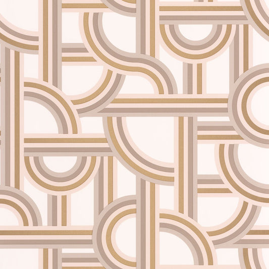 Labyrinth Impass Wallpaper - Beige - Caselio - 102121020 - Premier Wallcovering
