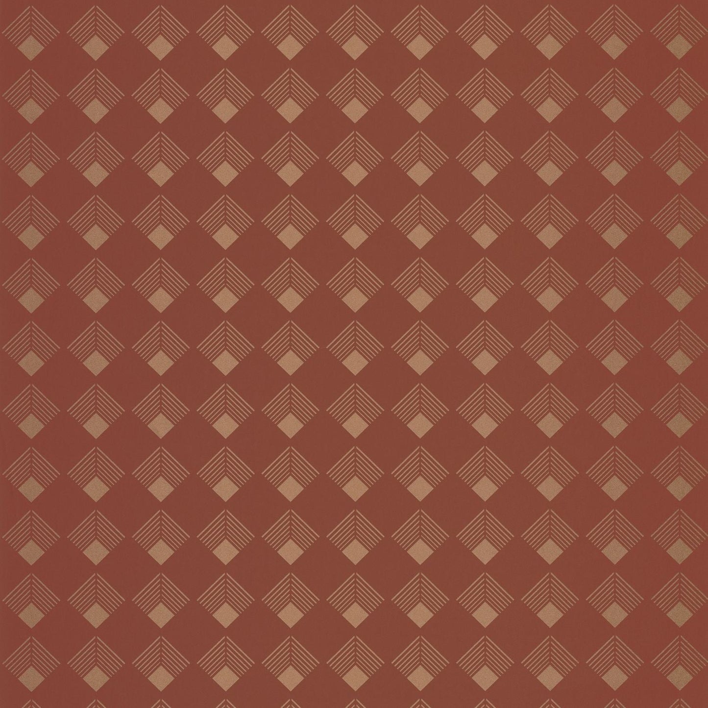 Labyrinth Patch Wallpaper - Terracotta Cuivre - Caselio - 102134045 - Premier Wallcovering