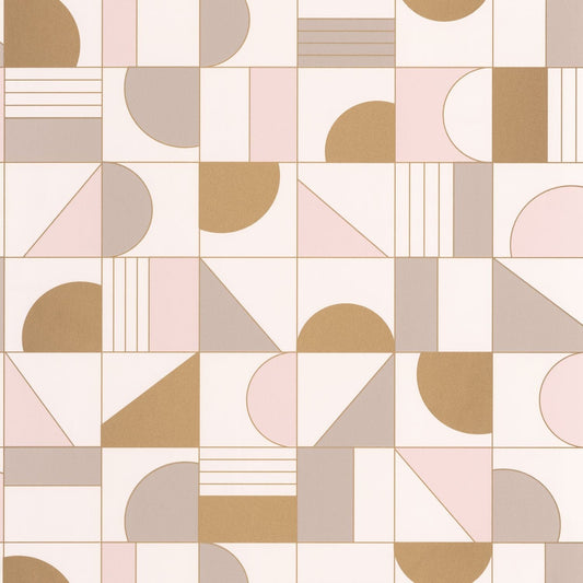 Labyrinth Puzzle Wallpaper - Beige - Caselio - 102101022 - Premier Wallcovering