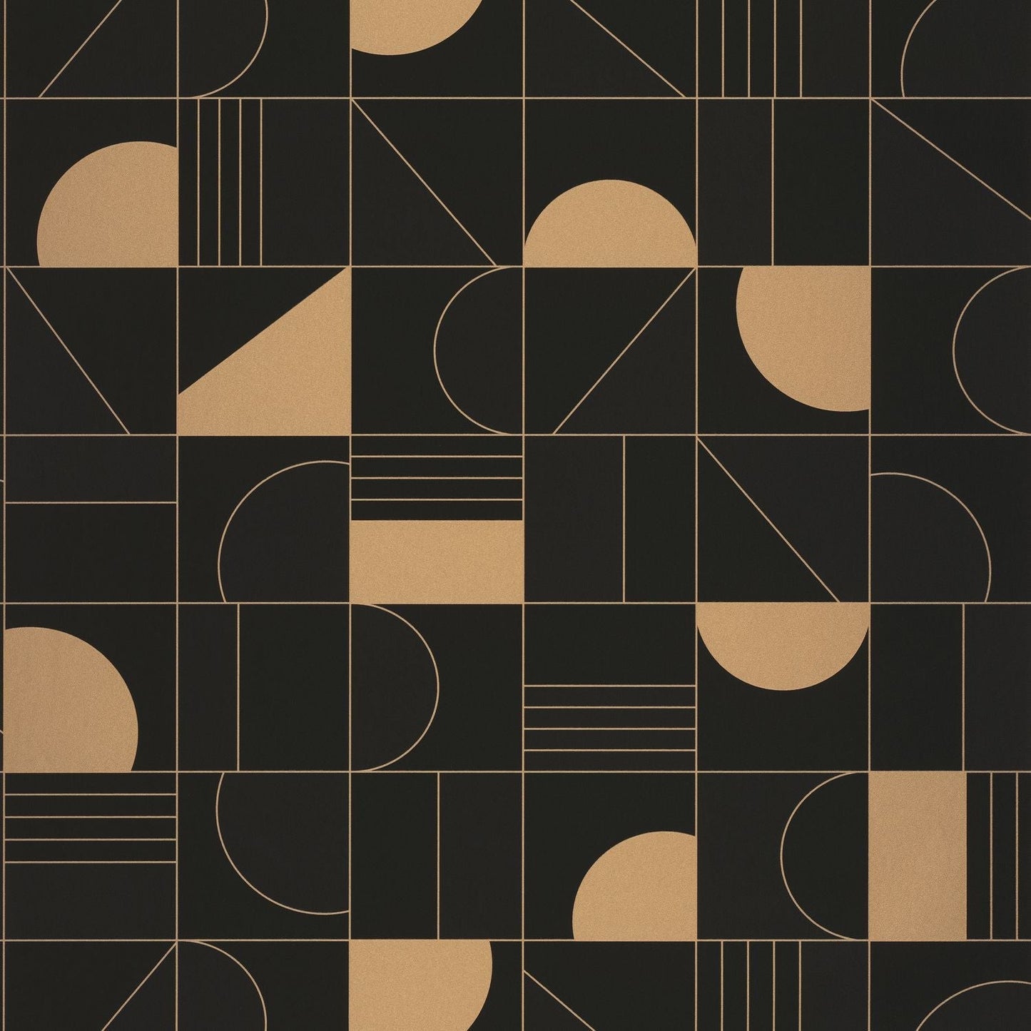 Labyrinth Puzzle Wallpaper - Noir - Caselio - 102109026 - Premier Wallcovering