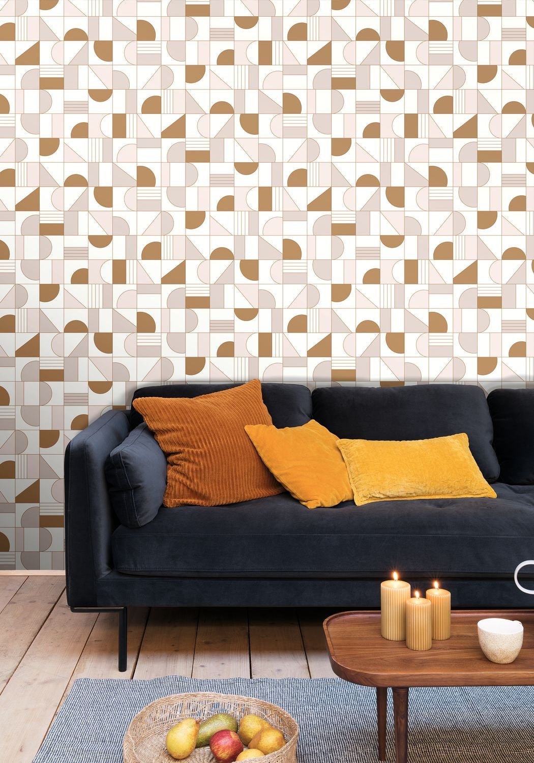 Labyrinth Puzzle Wallpaper - Beige - Caselio - 102101022 - Premier Wallcovering
