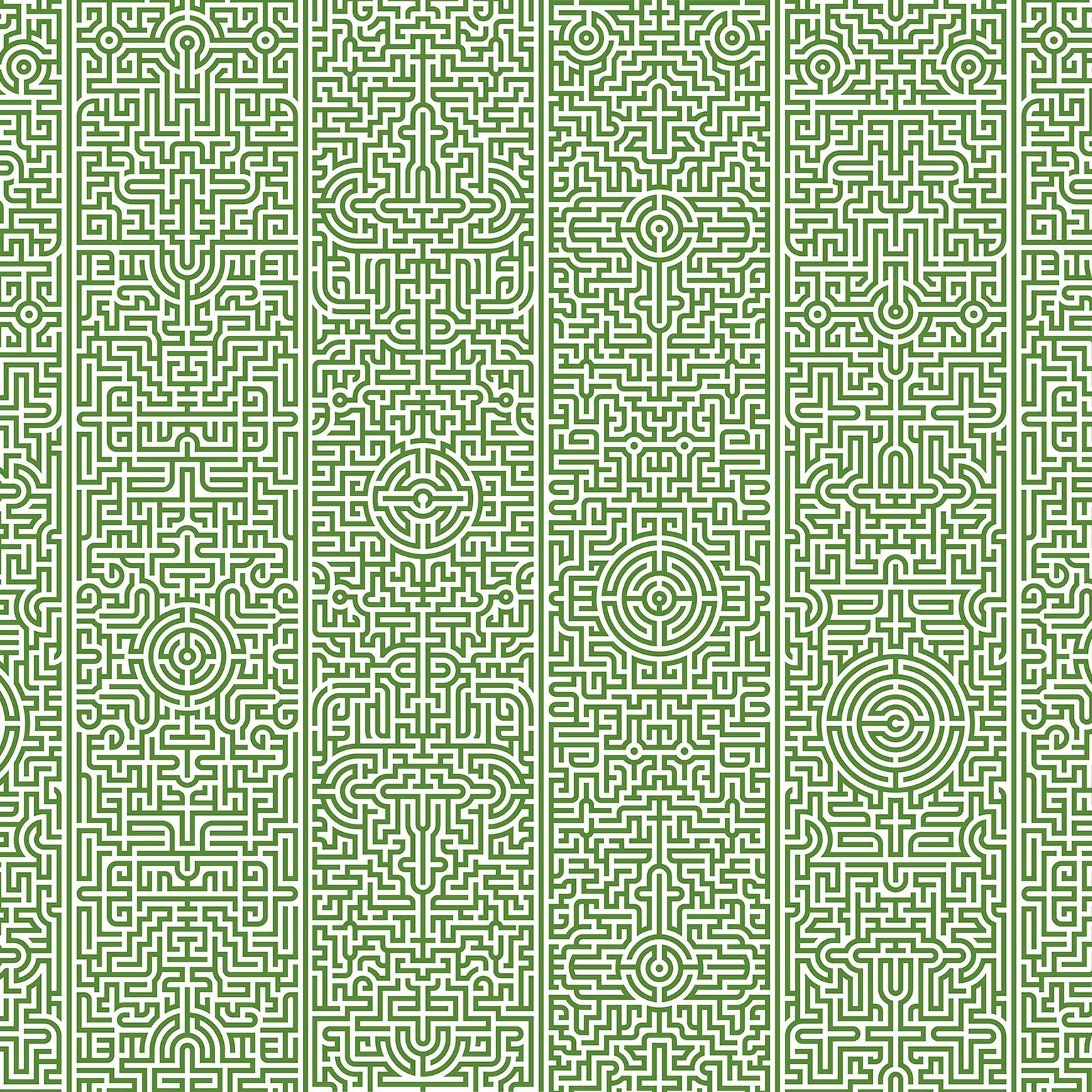 Labyrinth Wallpaper - Green - NLXL - JOB - 02 - Premier Wallcovering