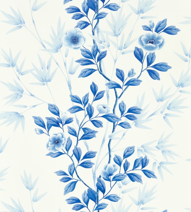 Lady Alford Wallpaper - Porcelain / China Blue - HDHW112898 - Harlequin - Premier Wallcovering