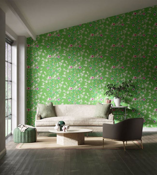 Lady Alford Wallpaper - Apple/Magenta - HDHW112900 - Harlequin - Premier Wallcovering