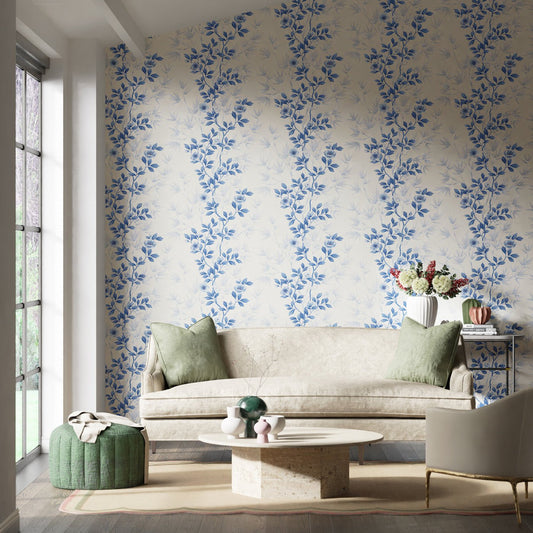 Lady Alford Wallpaper - Porcelain / China Blue - Harlequin - HDHW112898 - Premier Wallcovering