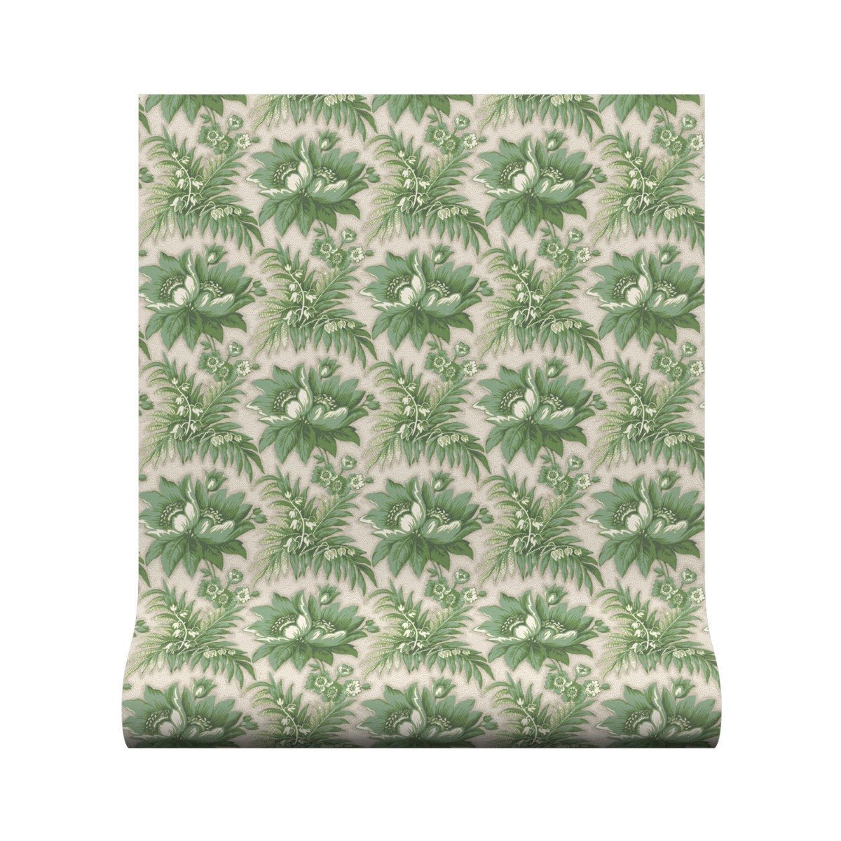 Lady Emma Wallpaper - Green - Warner House - Premier Wallcovering