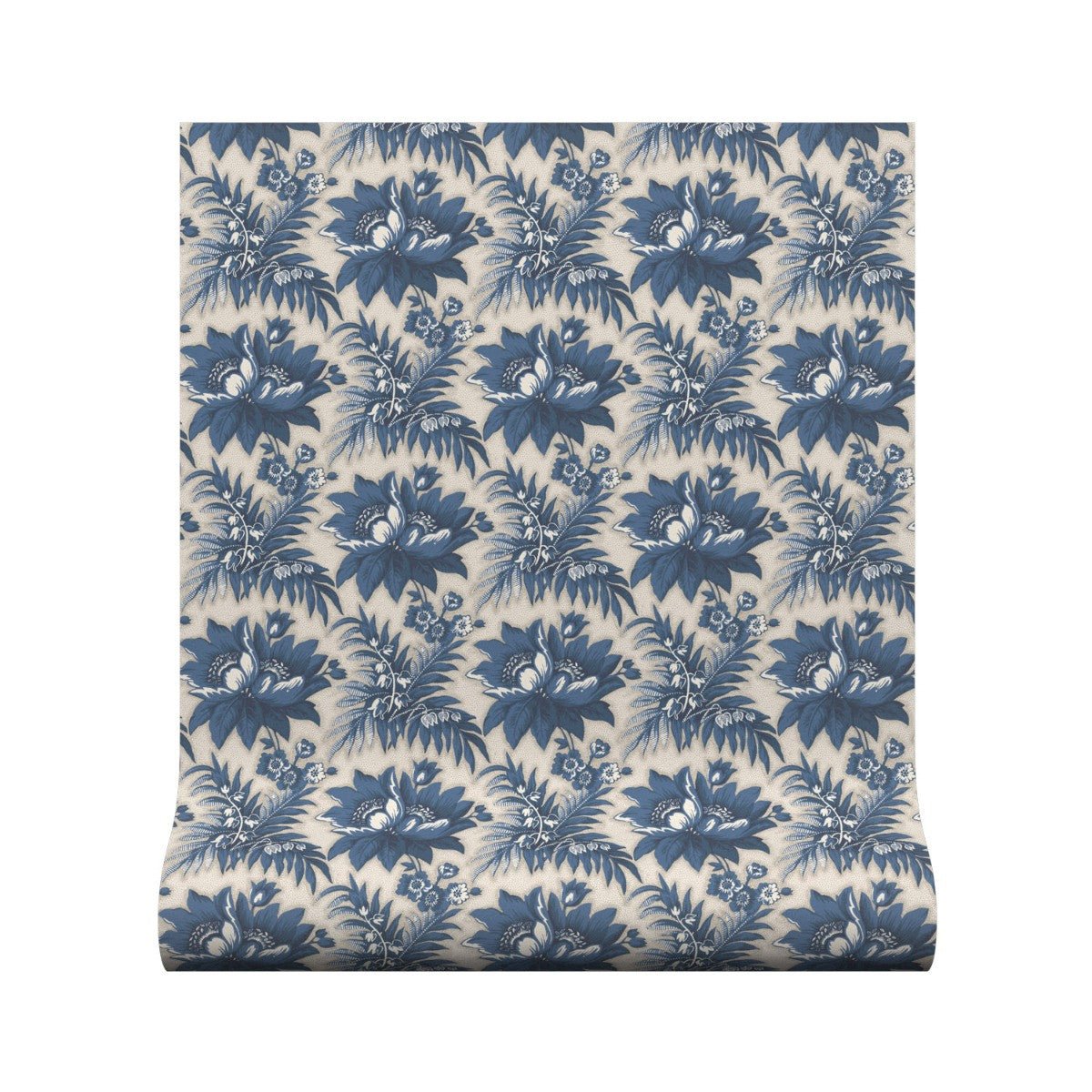 Lady Emma Wallpaper - Blue - Warner House - Premier Wallcovering