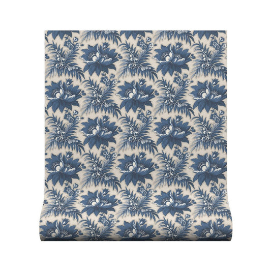 Lady Emma Wallpaper - Blue - Warner House - Premier Wallcovering