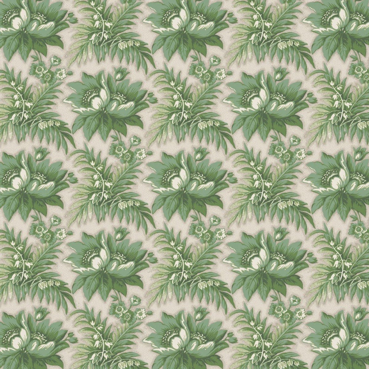 Lady Emma Wallpaper - Green - Warner House - Premier Wallcovering