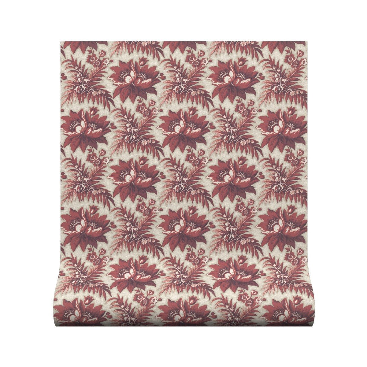 Lady Emma Wallpaper - Red - Warner House - Premier Wallcovering