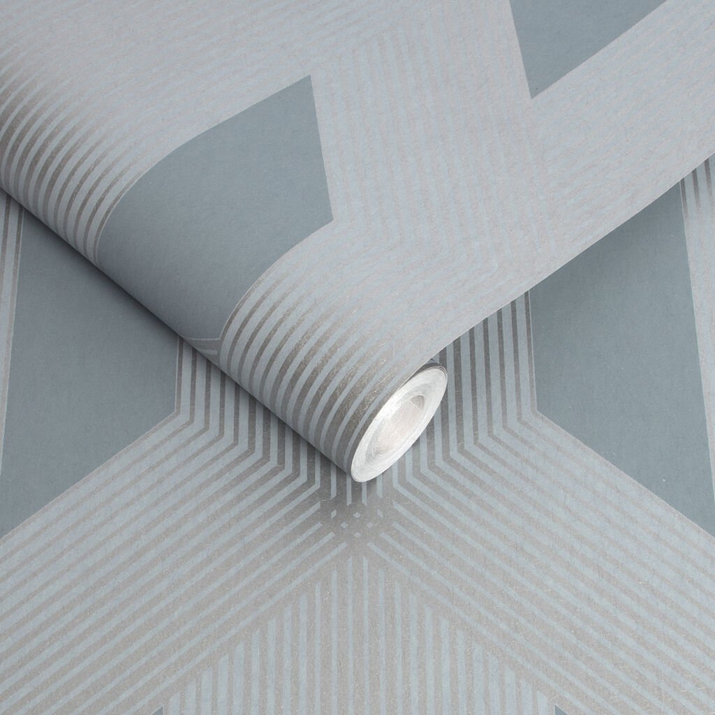 Lagom Geo Wallpaper - Deep Sky - Graham & Brown - 106759 - Premier Wallcovering