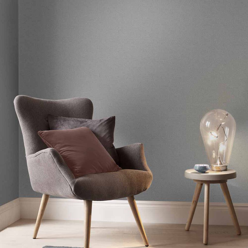 Lagom Plain Wallpaper - Grey - Graham & Brown - 106841 - Premier Wallcovering