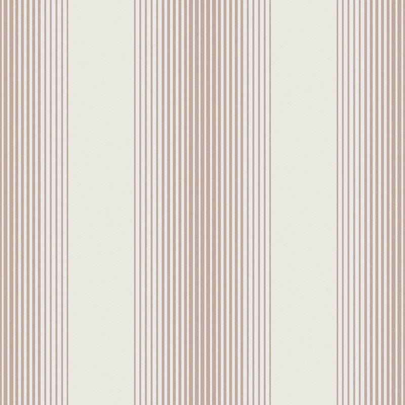 Lagom Stripe Wallpaper - White Rose Gold - Graham & Brown - 106768 - Premier Wallcovering
