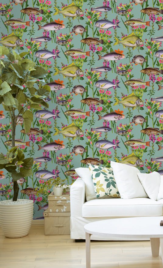 Lagoon Wallpaper - Teal/Multi - Holden Décor - 12171 - Premier Wallcovering