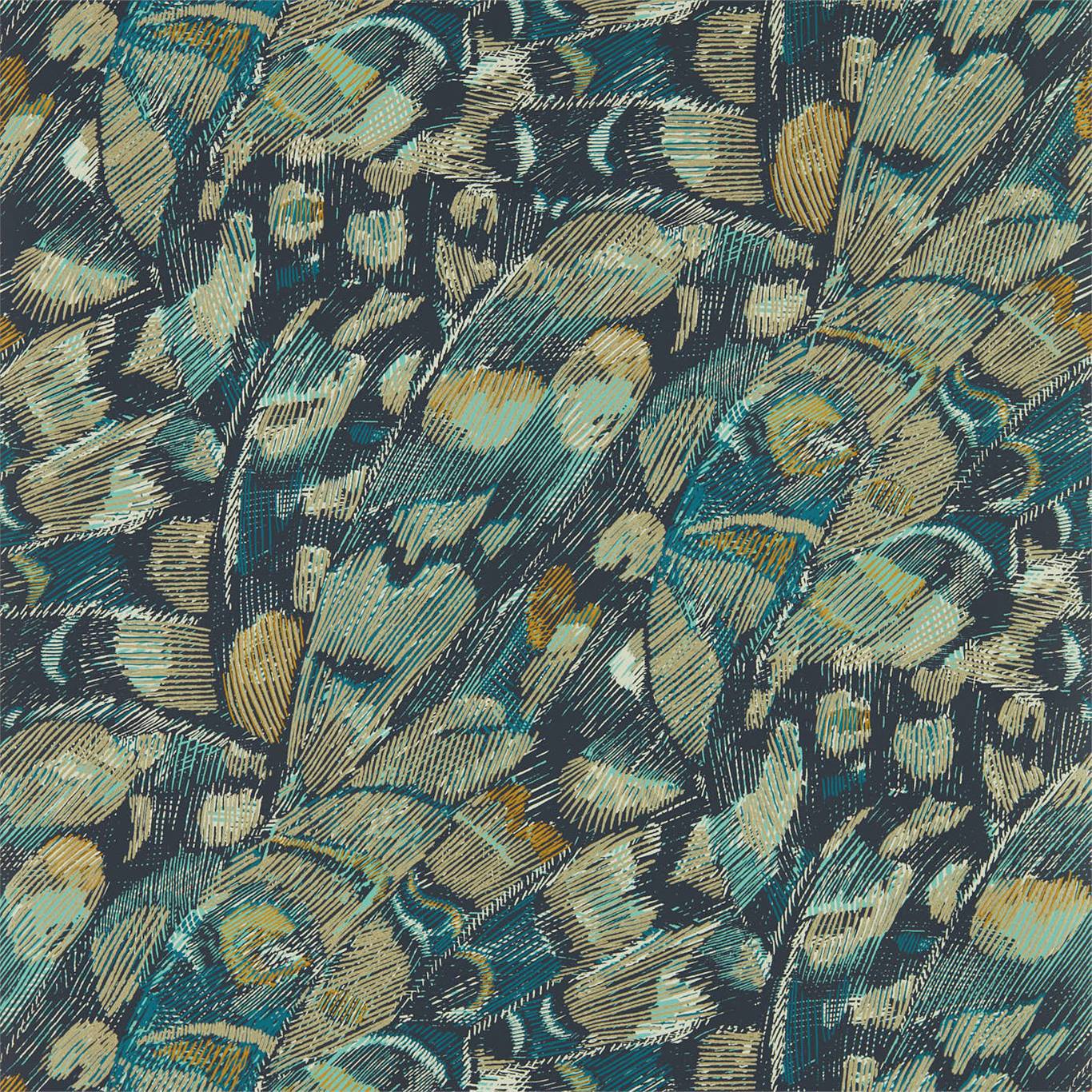 Lamina Wallpaper - Ink/Marine - Harlequin - HM6W112167 - Premier Wallcovering