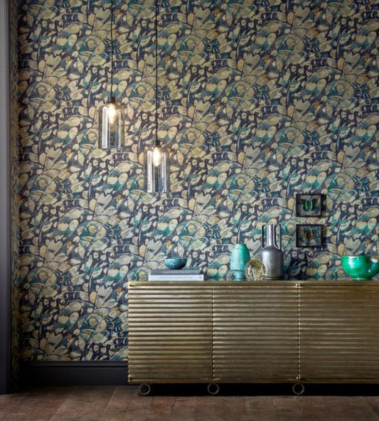 Lamina Wallpaper - Titanium/Oyster - HM6W112166 - Harlequin - Premier Wallcovering