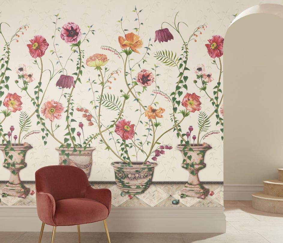 Lamorran Wallpaper - Ivory - Osborne & Little - W7683-01 - Premier Wallcovering