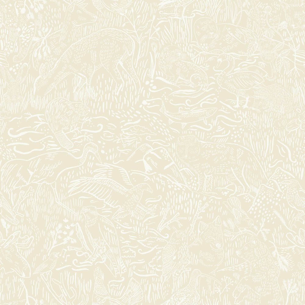 Landskapsdjur Wallpaper - Beige - Midbec - 26030 - Premier Wallcovering