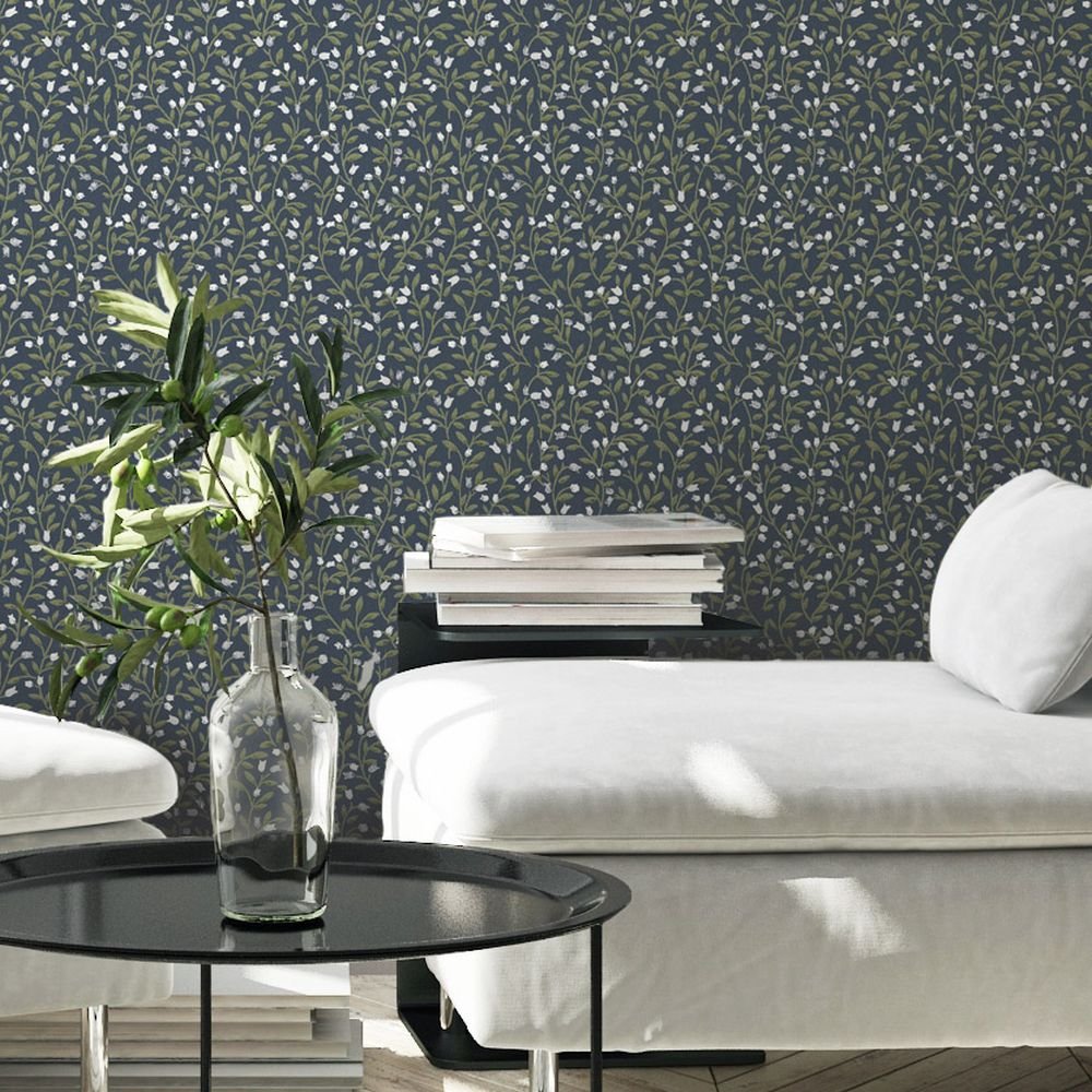 Langham Wallpaper - Dusk Indigo - Timothy Wilman - TW2535 - Premier Wallcovering