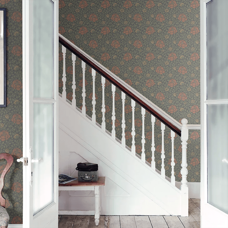 Lansdowne Walk Wallpaper - Ash - Little Greene - 0256LWASHZZ - Premier Wallcovering
