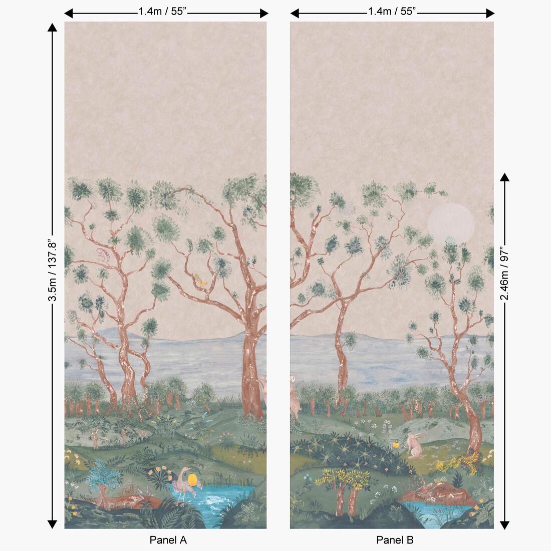 Lantern Parade Wallpaper - Plaster pink - Andrew Martin - KKLAPADU - Premier Wallcovering