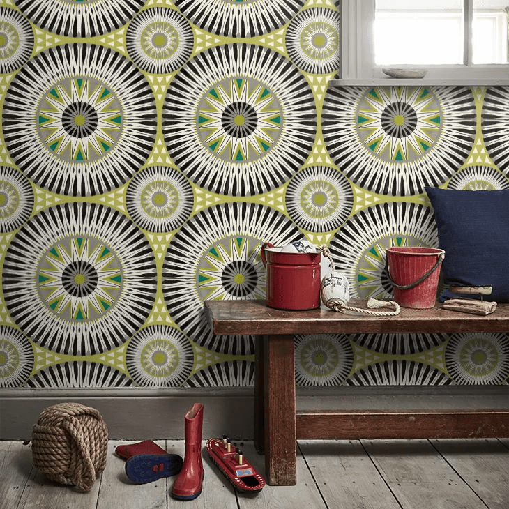 Large Ellipse Wallpaper - Midnight - Ohpopsi - GRA50125W - Premier Wallcovering