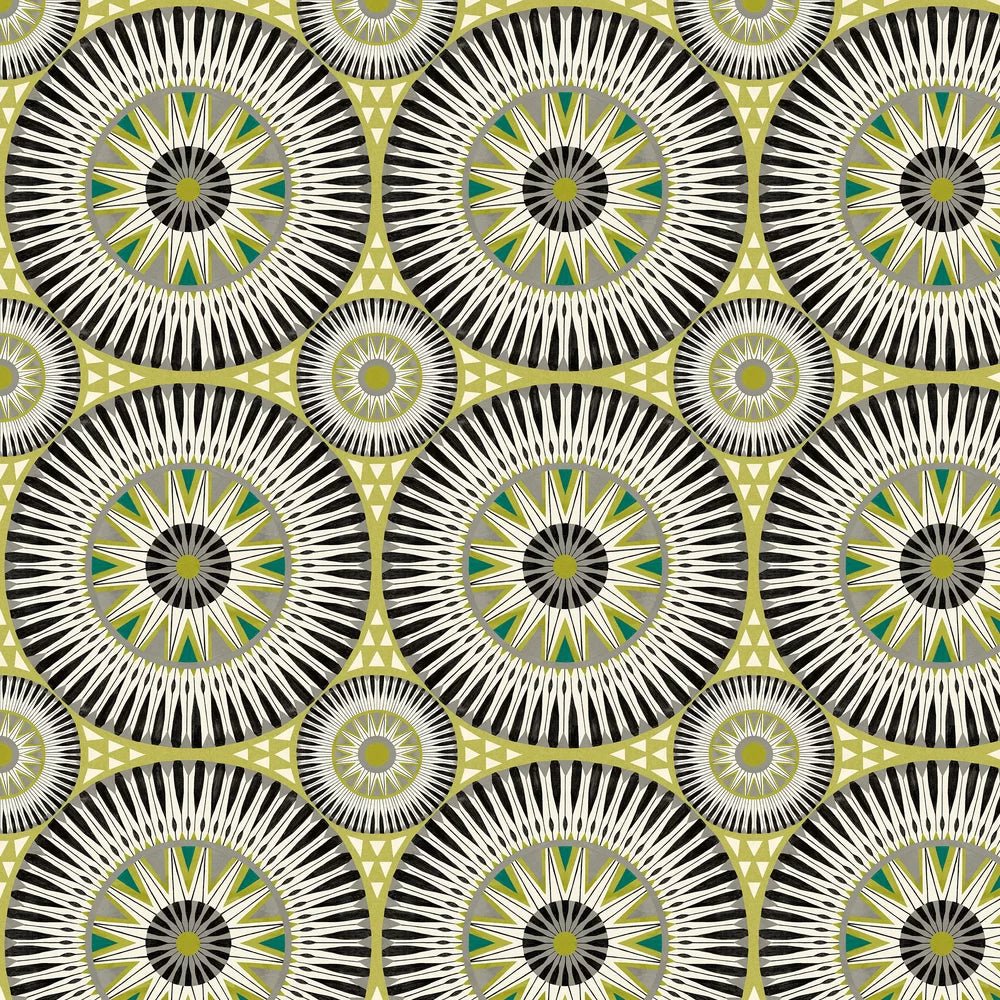 Large Ellipse Wallpaper - Midnight - Ohpopsi - GRA50125W - Premier Wallcovering