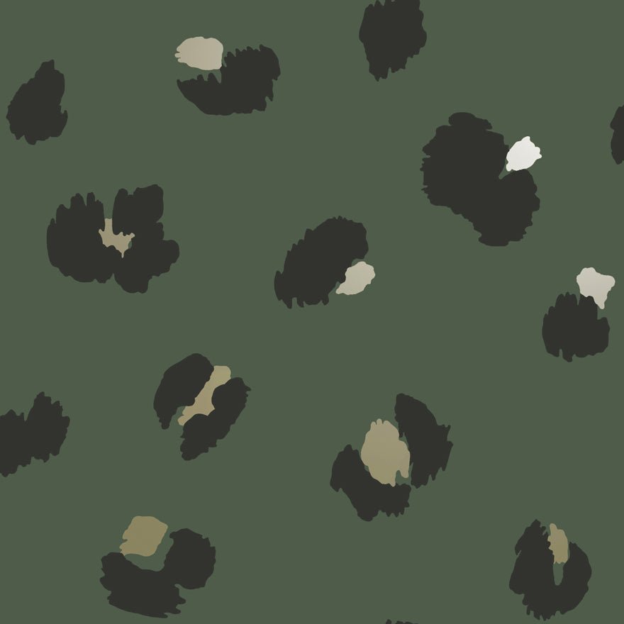 Large Leopard Spot Wallpaper - Green - Holden Décor - 13033 - Premier Wallcovering