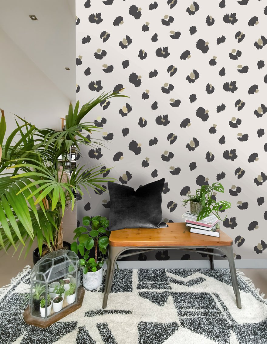 Large Leopard Spot Wallpaper - Cream - Holden Décor - 13032 - Premier Wallcovering