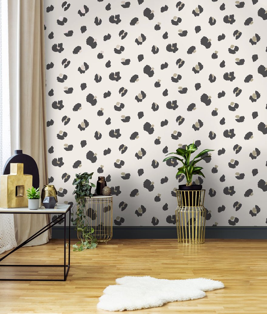Large Leopard Spot Wallpaper - Cream - Holden Décor - 13032 - Premier Wallcovering