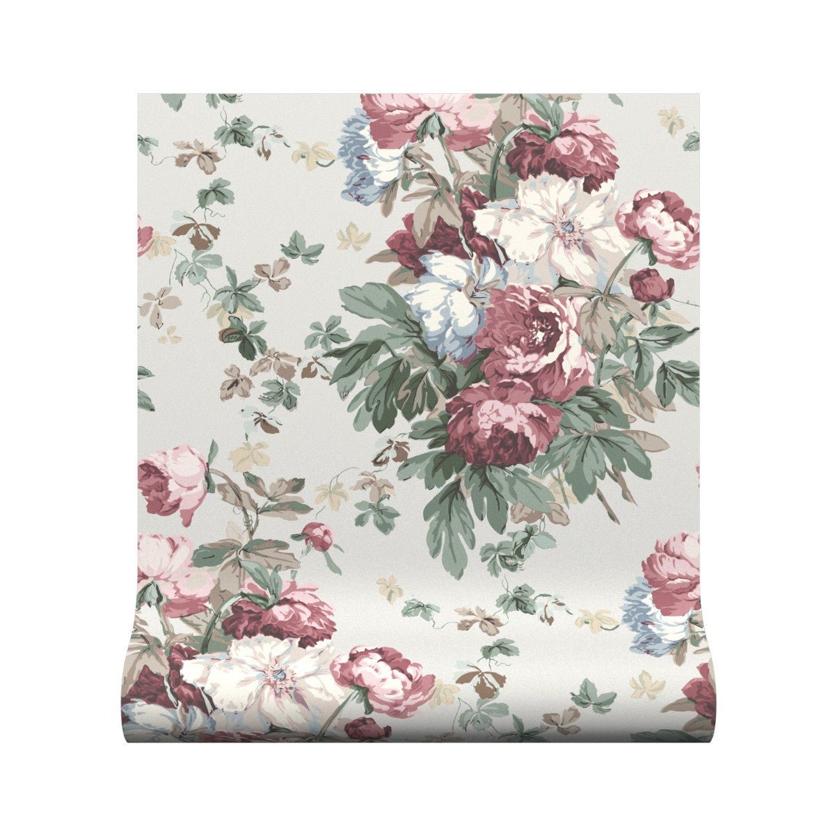 Large Peonies Wallpaper - Mulberry - Warner House - Premier Wallcovering
