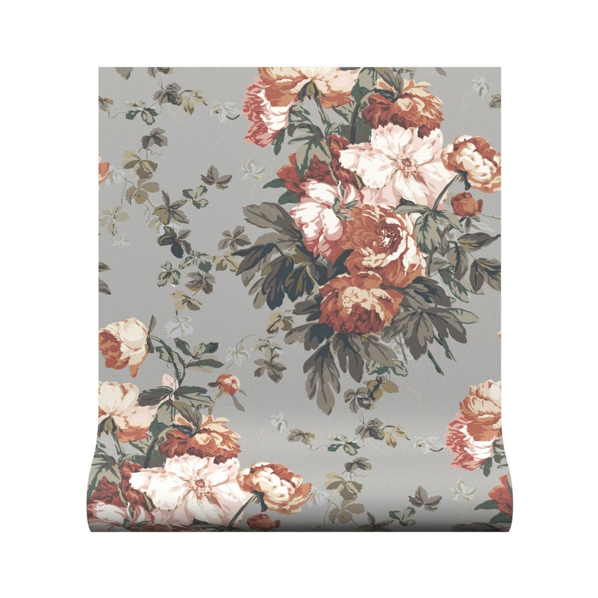 Large Peonies Wallpaper - Taupe - Warner House - Premier Wallcovering