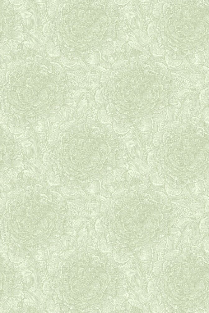 Large Tudor Rose Wallpaper - Soft Lime - Timorous Beasties - STCO/LTR/RNW/03 - Premier Wallcovering
