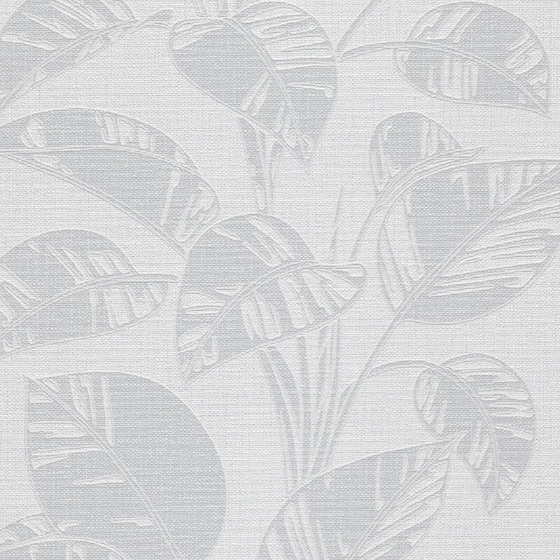 Largo Leaf Metallic Wallpaper - Grey - Erismann - 10459 - 31 - Premier Wallcovering