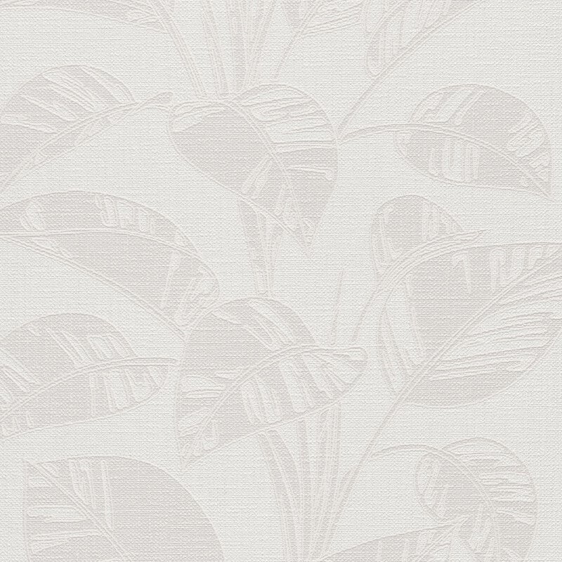 Largo Leaf Metallic Wallpaper - Cream - Erismann - 10459 - 14 - Premier Wallcovering