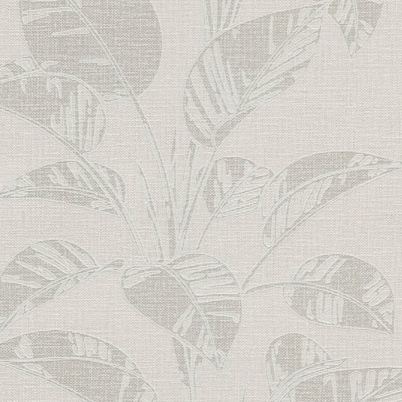 Largo Leaf Metallic Wallpaper - Beige - Erismann - 10459 - 02 - Premier Wallcovering