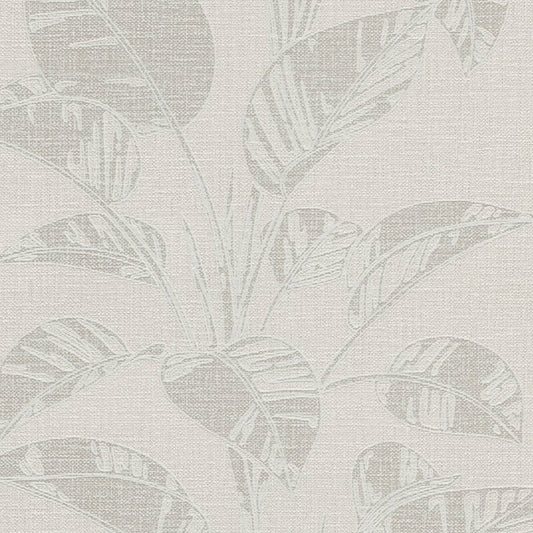 Largo Leaf Metallic Wallpaper - Beige - Erismann - 10459 - 02 - Premier Wallcovering