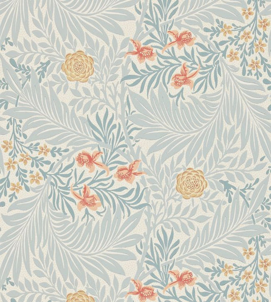 Larkspur Wallpaper - Slate/Russet - 212556 - Morris & Co - Premier Wallcovering