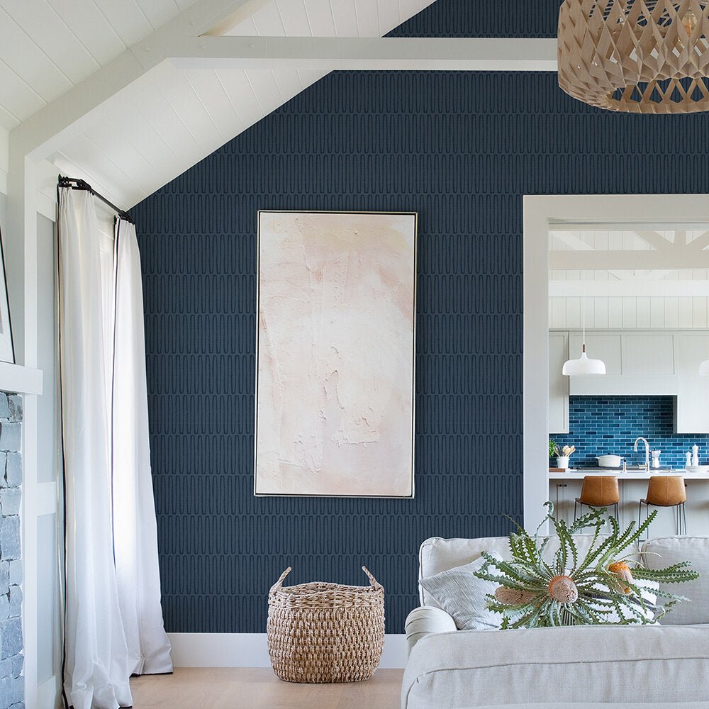 Lars Wallpaper - Navy - A Street Prints - FD26502 - Premier Wallcovering