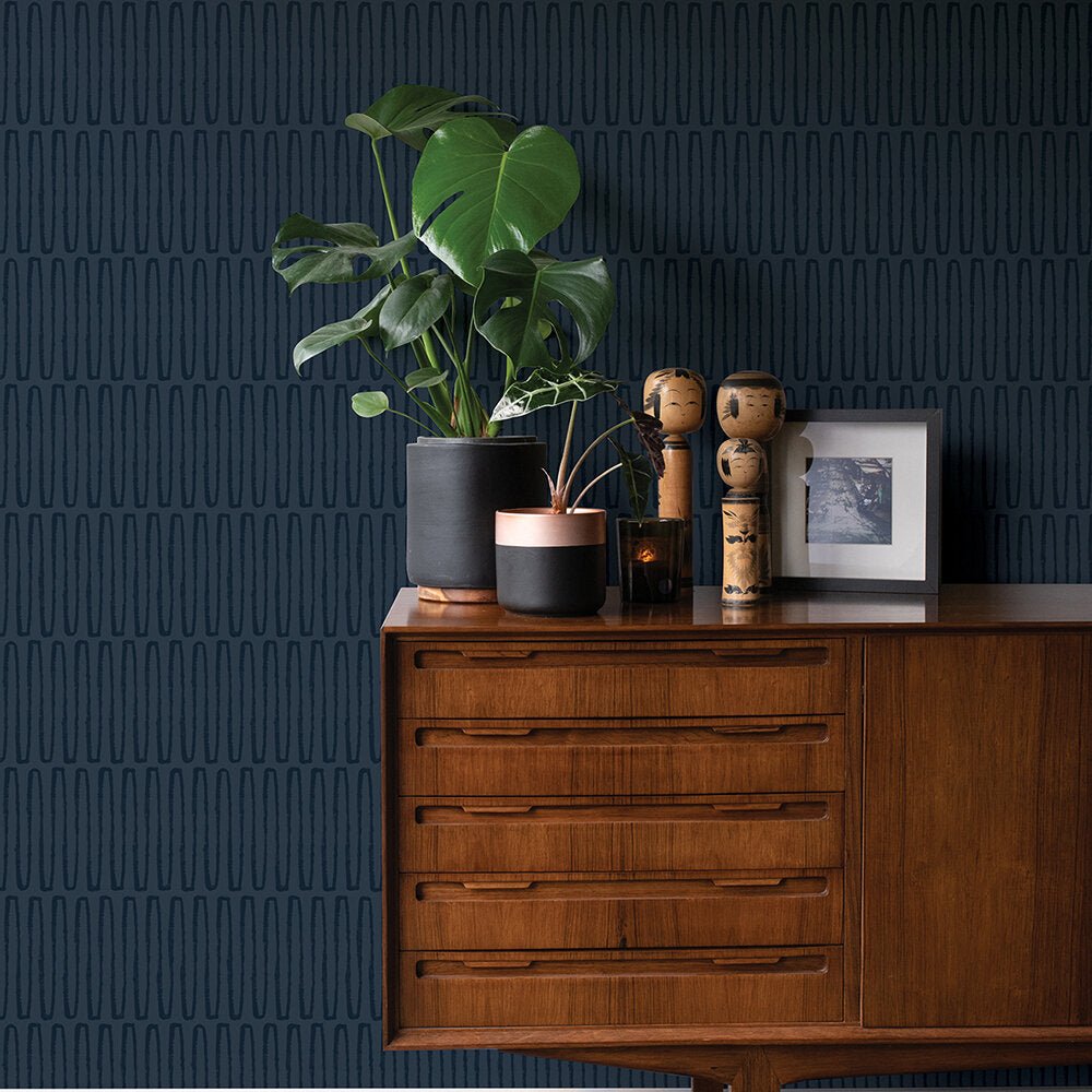 Lars Wallpaper - Navy - A Street Prints - FD26502 - Premier Wallcovering