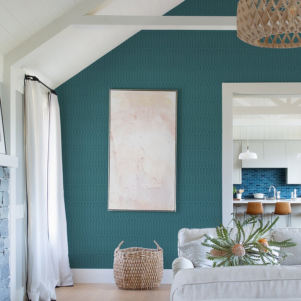 Lars Wallpaper - Teal - A Street Prints - FD26505 - Premier Wallcovering