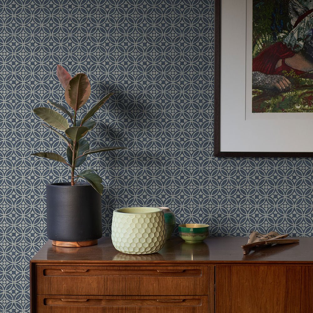 Larsson Wallpaper - Indigo - A Street Prints - FD26137 - Premier Wallcovering