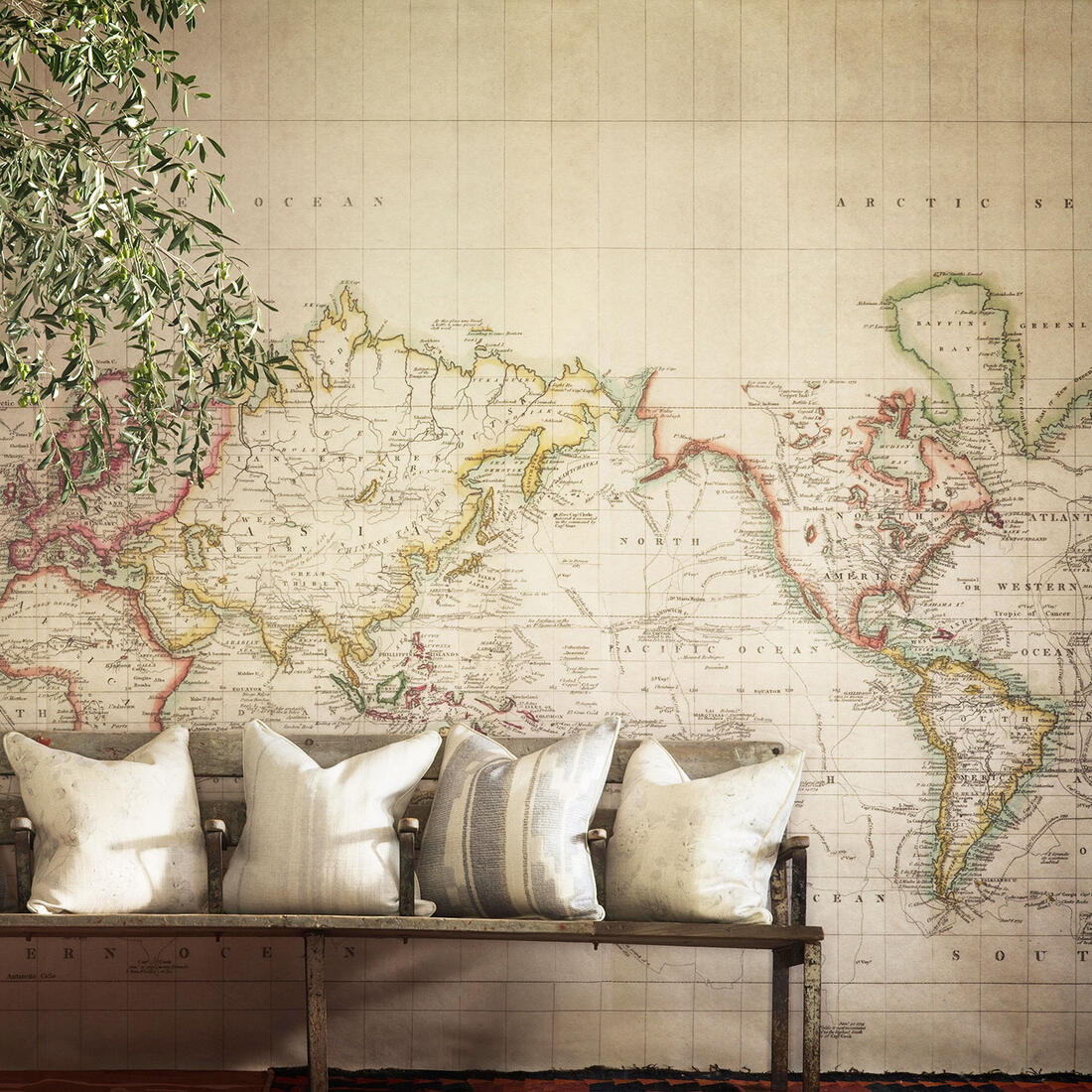 Latitude Wallpaper - Cream - Andrew Martin - SCHLA - Premier Wallcovering