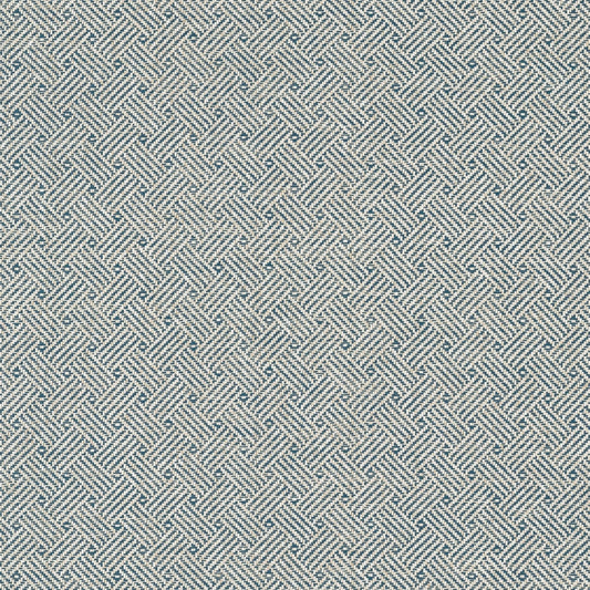 Lattice Weave Wallpaper - Blue - Thibaut - T75477 - Premier Wallcovering